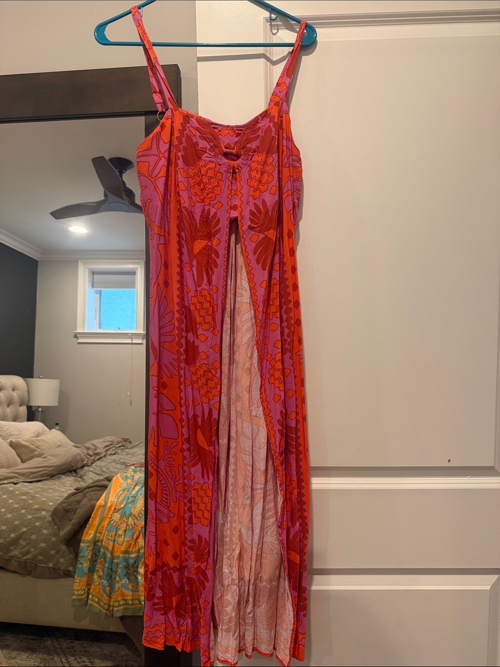 Farm Rio Red and Pink Floral Maxi Dress - Picture 1 of 4